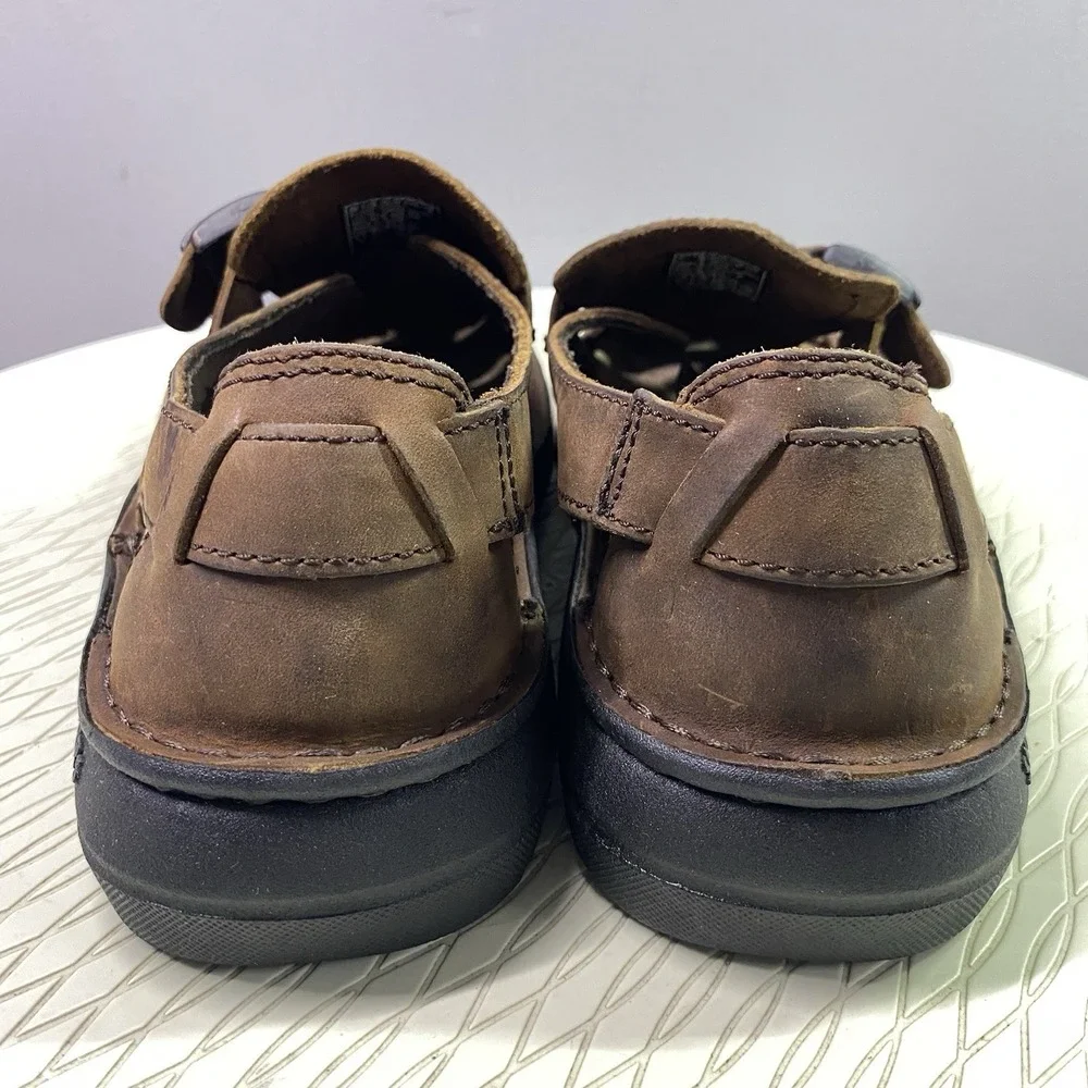 Skechers Serene Seclusion Men's Brown Leather Sandals Casual/Comfort‎ Sz.7 NWB